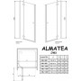 Душевая дверь Radaway Almatea DWJ 110 стекло графит