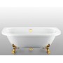 Акриловая овальная ванна Magliezza Elena ножки золото 168,5x78