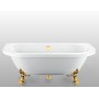 Акриловая овальная ванна Magliezza Elena ножки золото 168,5x78