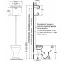 AZZURRA JUBILAEUM унитаз напольный с высоким бачком, фурнитурой