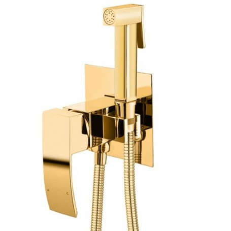 Гигиенический душ Grohenberg GB002 золото в комплекте со встраиваемым смесителем