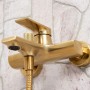 Смеситель WasserKraft Aisch 5501 для ванны матовое золото -