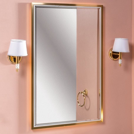 Зеркало Armadi Art Monaco 70 белое, золото, с подсветкой 70х110 см
