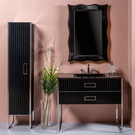 Мебель для ванной Armadi Art Monaco 100, черный, хром