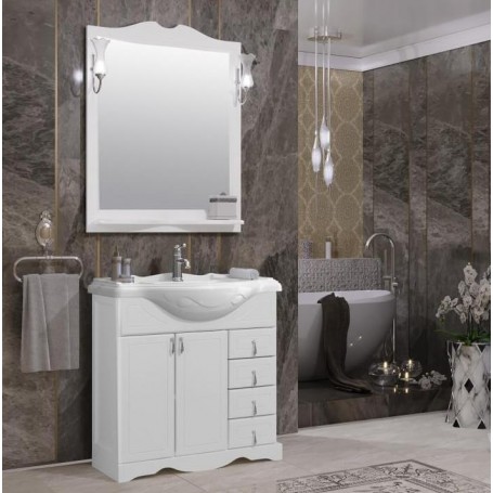 Мебель для ванной Опадирис Клио 85 цвет белый матовый - Vanna-retro.ru