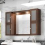 Зеркальный шкаф с подсветкой Опадирис Мираж 120 цвет орех - Vanna-retro.ru