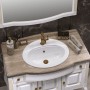 Мебель для ванной Опадирис Лаура 100 цвет белый с патиной (мраморная столешница) - Vanna-retro.ru