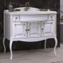 Мебель для ванной Опадирис Лаура 100 цвет белый с патиной (раковина литой мрамор) - Vanna-retro.ru