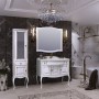 Мебель для ванной Опадирис Лаура 100 цвет белый с патиной (раковина литой мрамор) - Vanna-retro.ru