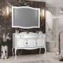 Мебель для ванной Опадирис Лаура 120 цвет белый с патиной (раковина литой мрамор) - Vanna-retro.ru