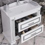 Мебель для ванной Опадирис Оникс 100 цвет белый с серебром - Vanna-retro.ru