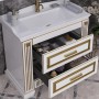 Мебель для ванной Опадирис Оникс 100 цвет белый с золотом - Vanna-retro.ru