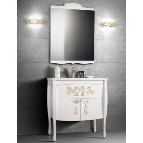 Мебель для ванной Белюкс Порто 80, цвет белый с золотом -