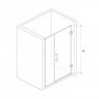 Душевая дверь распашная RGW 350601200-11 размер 100 см. стекло прозрачное профиль хром - Vanna-retro.ru