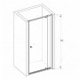 Душевая дверь распашная RGW 41080209-51 размер 90 см. стекло матовое профиль хром - Vanna-retro.ru