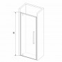 Душевая дверь распашная RGW 06320208-14 размер 80 см. стекло прозрачное профиль черный - Vanna-retro.ru