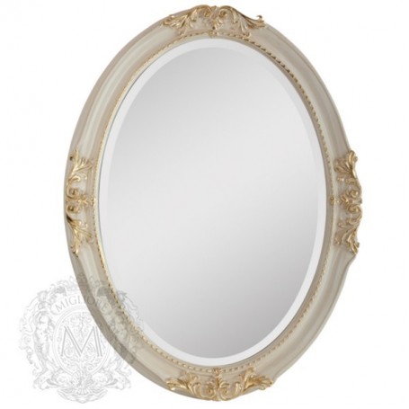 Зеркало овальное Migliore 70.503 (цвет белый с золотом) -