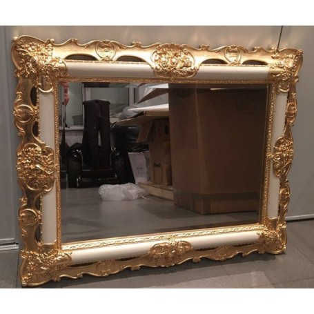 Зеркало прямоугольное Migliore 70.508 (цвет белый с золотом) -