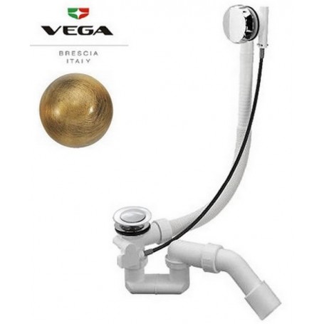 Слив-перелив для ванны Vega в цвете бронза (100 см.) -
