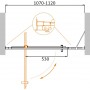 Душевой уголок Cezares MOLVENO-BA-11-80+30-C-Cr-IV