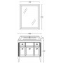 Мебель для ванной La Beaute Vivien BVI90LBP (белый с патиной) ➦ Vanna-retro.ru
