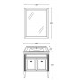 Мебель для ванной La Beaute Vivien BVI80P.LBP (белый с патиной) ➦ Vanna-retro.ru