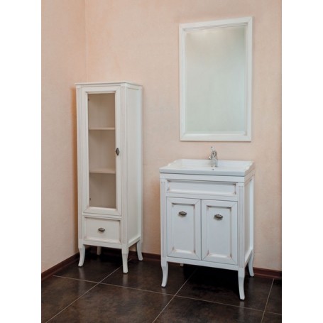 Мебель для ванной La Beaute Vivien BVI60P.LBP (белый с патиной) ➦ Vanna-retro.ru