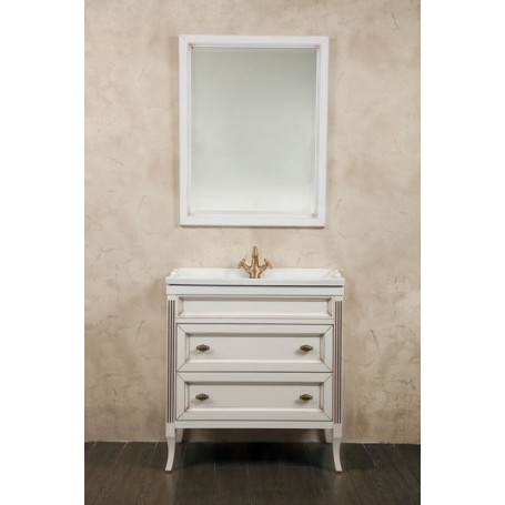 Мебель для ванной La Beaute Vivien BVI70C.LBP (белый с патиной) ➦ Vanna-retro.ru