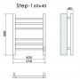 Полотенцесушитель электрический Ника STEP-1 60/40 черн мат прав цвет чёрный