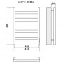 Полотенцесушитель электрический Ника STEP-1 80/40 черн мат лев цвет чёрный