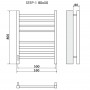 Полотенцесушитель электрический Ника STEP-1 80/50 лев цвет хром
