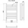 Полотенцесушитель электрический Ника STEP-3 80/40 лев цвет хром