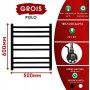 Полотенцесушитель электрический Grois 60х50 см. цвет чёрный