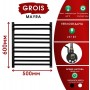 Полотенцесушитель электрический Grois 60х50 см. цвет чёрный