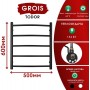 Полотенцесушитель электрический Grois 50х60 см. цвет чёрный подключения справа