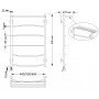 Полотенцесушитель латунный Secado Милан 4 40х80 электрический (левый) бронза