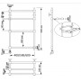 Полотенцесушитель латунный Secado Флоренция 3 40х60 электрический (левый) бронза