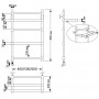 Полотенцесушитель латунный Secado Флоренция 3 50х80 электрический (левый) бронза