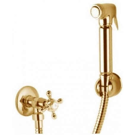 Гигиенический душ с запорным вентилем Cezares Lord KS-03 цвет золото ➦