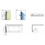 Шторка для ванной Radaway Arta PND 1300/1500 стекло прозрачное