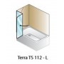 Шторка на ванну Kolpa San Terra 112х145 см TP112L, стекло прозрачное ➦