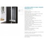Душевая дверь Cezares Bergamo B-13 120 см., стекло прозрачное ➦ Vanna-retro.ru