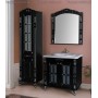 Мебель для ванной Атолл Александрия 80 (черный / патина серебро) 85х59 см ➦
