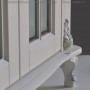 Мебель для ванной Атолл Александрия 80 (слоновая кость / патина серебро) 85х59 см ➦