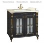 Мебель для ванной Атолл Александрия 80 К (черный / патина золото) 85х59 см ➦