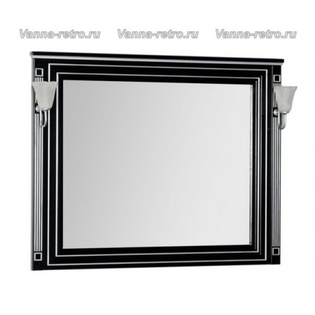 Зеркало Акванет Паола 120 (черный с серебром) - Vanna-retro.ru