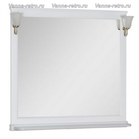 Зеркало Акванет Валенса 110 (белый матовый) - Vanna-retro.ru