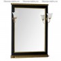 Зеркало Акванет Валенса 70 (черный, декор краколет золото) -