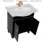 Мебель для ванной Акванет Валенса 80 (черный, декор краколет
