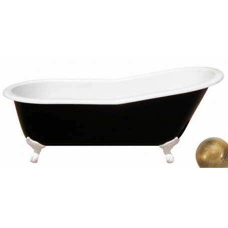 Чугунная ванна Magliezza Gracia Black (ножки бронза) 170х76 -